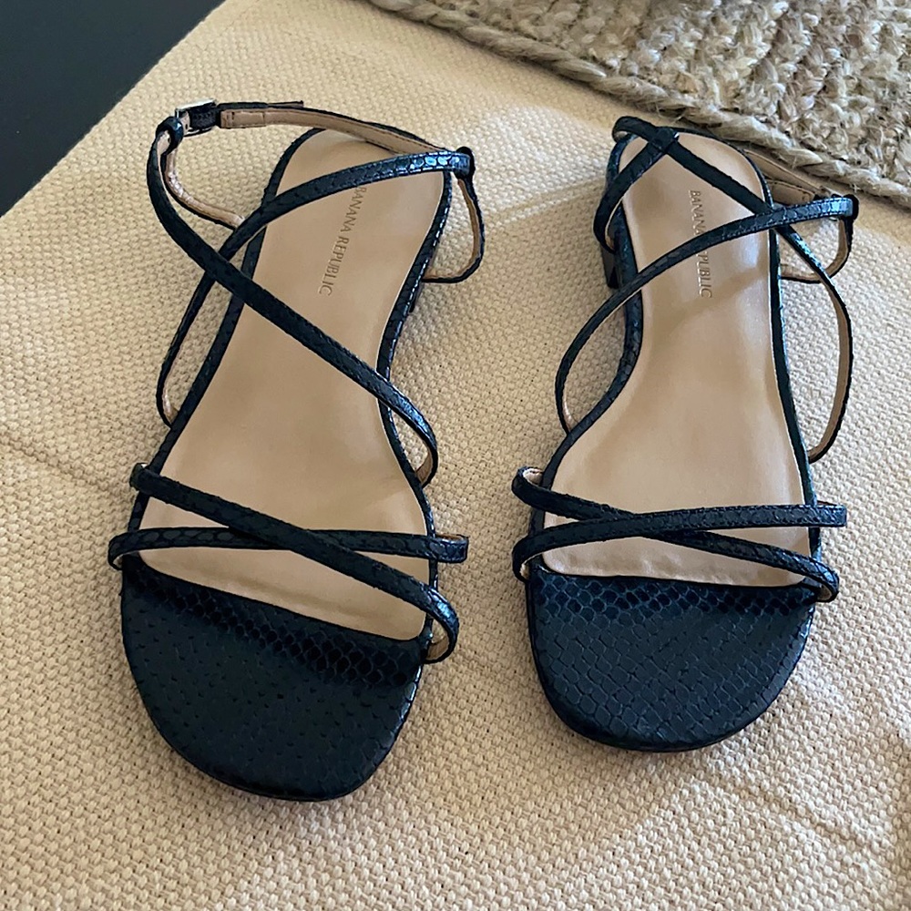 Banana Republic faux snakeskin sandals